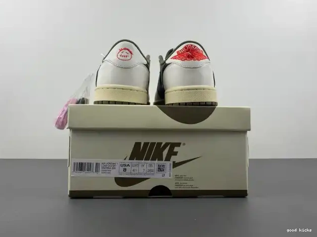 OLIVE SCOTT OG LOW JORDAN 1 AIR TRAVIS X DM7866-200 MEDIUM 0405